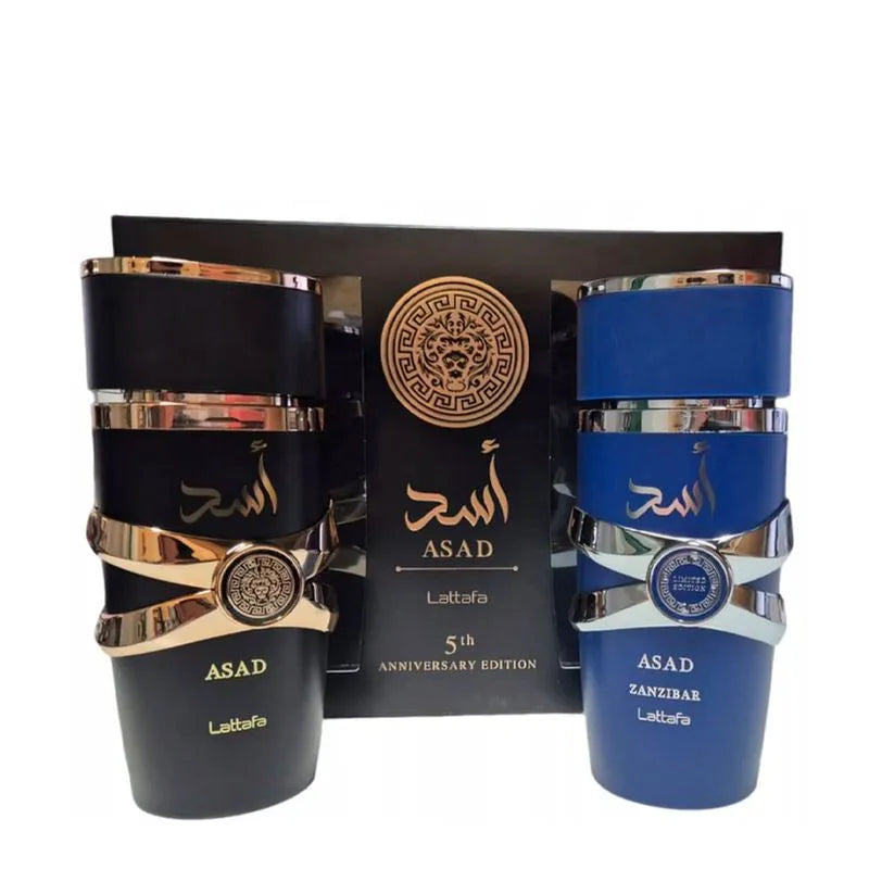 Kit Asad Lattafa 100ml (Asad Parfum + Zanzibar)